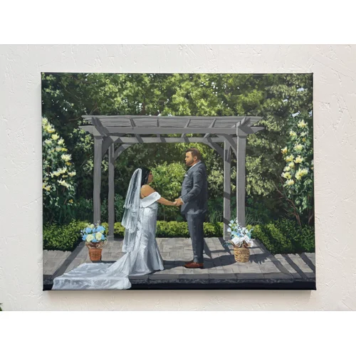 Scenic Landscape Live Wedding Painting by Alexandra - Image 1