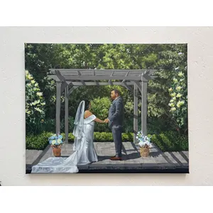 Scenic Landscape Live Wedding Painting by Alexandra - Thumbnail 1