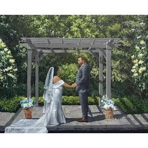 Scenic Landscape Live Wedding Painting by Alexandra - Thumbnail 2