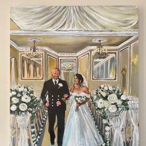 Romantic Live Wedding Painting with an Evening Reveal by Alice - Image 1