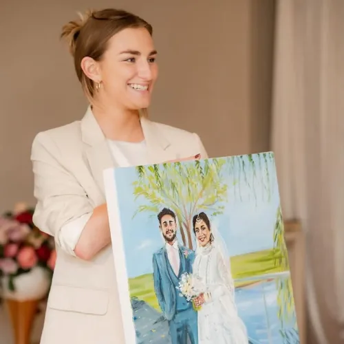 Romantic Live Wedding Painting with an Evening Reveal by Alice - Thumbnail 26