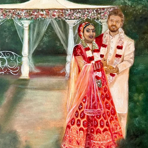 Live Wedding Painting on Canvas - Thumbnail 8