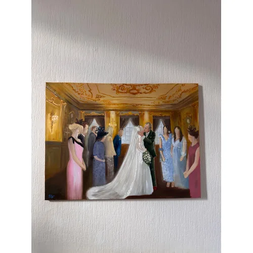 Elegant Live Wedding Painting by Roxana - Image 2