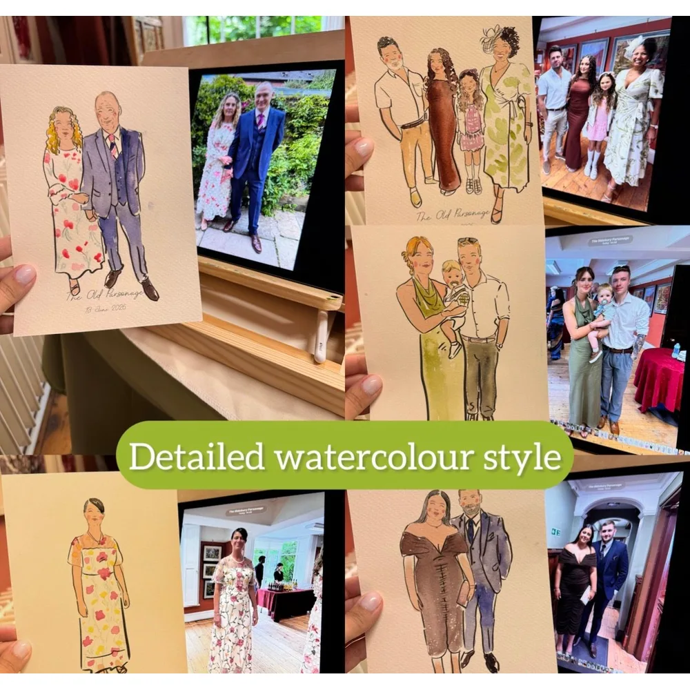 Live Guest Illustrations by Roxana — Three Styles  - Image 1