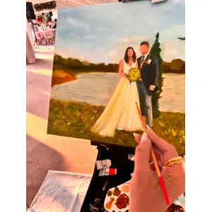 Elegant Live Wedding Painting by Roxana - Thumbnail 8