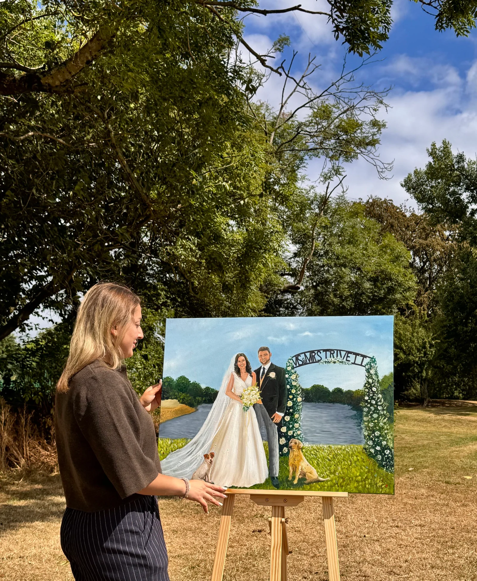 Elegant Live Wedding Painting by Roxana - Image 1