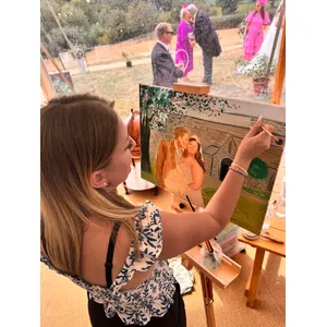 Elegant Live Wedding Painting by Roxana - Thumbnail 4
