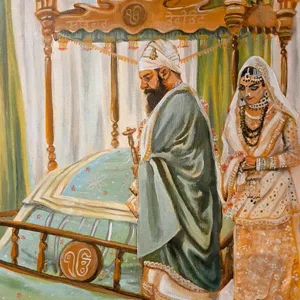 Traditional Anand Karaj Sikh Ceremony in Acrylic 16x20".