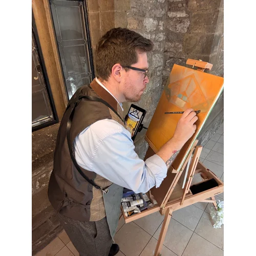 Work in progress at Stirk House, Gisburn. Colette and Tim, February 2026.