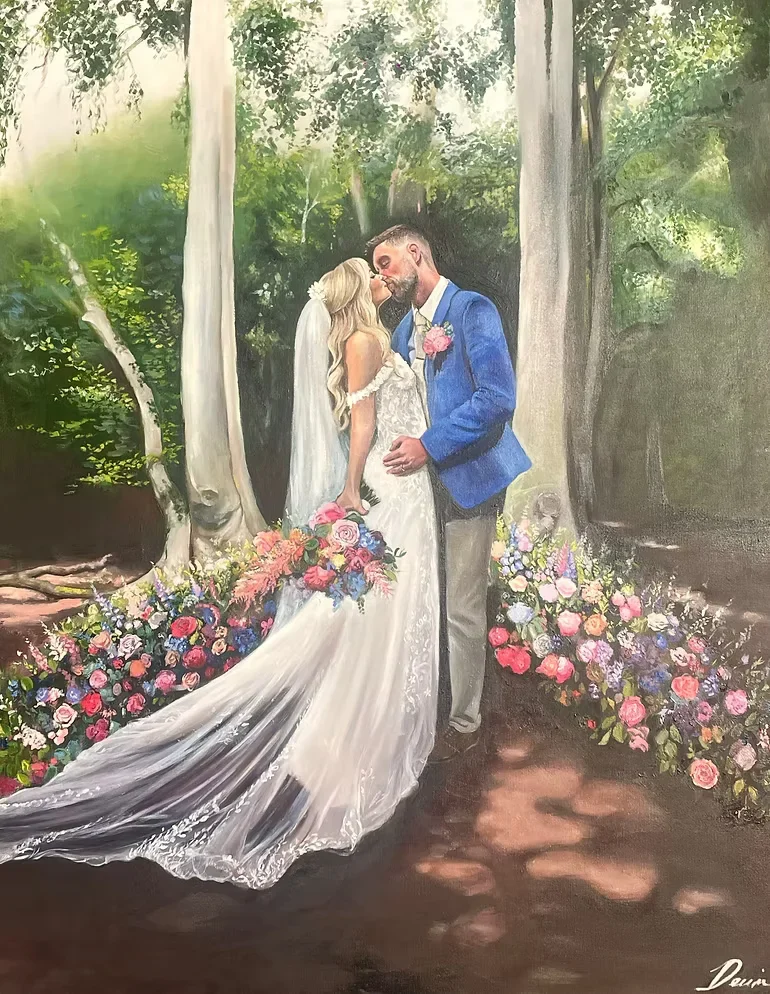 Brushed with Love: Live Wedding Painting by Devin - Image 1