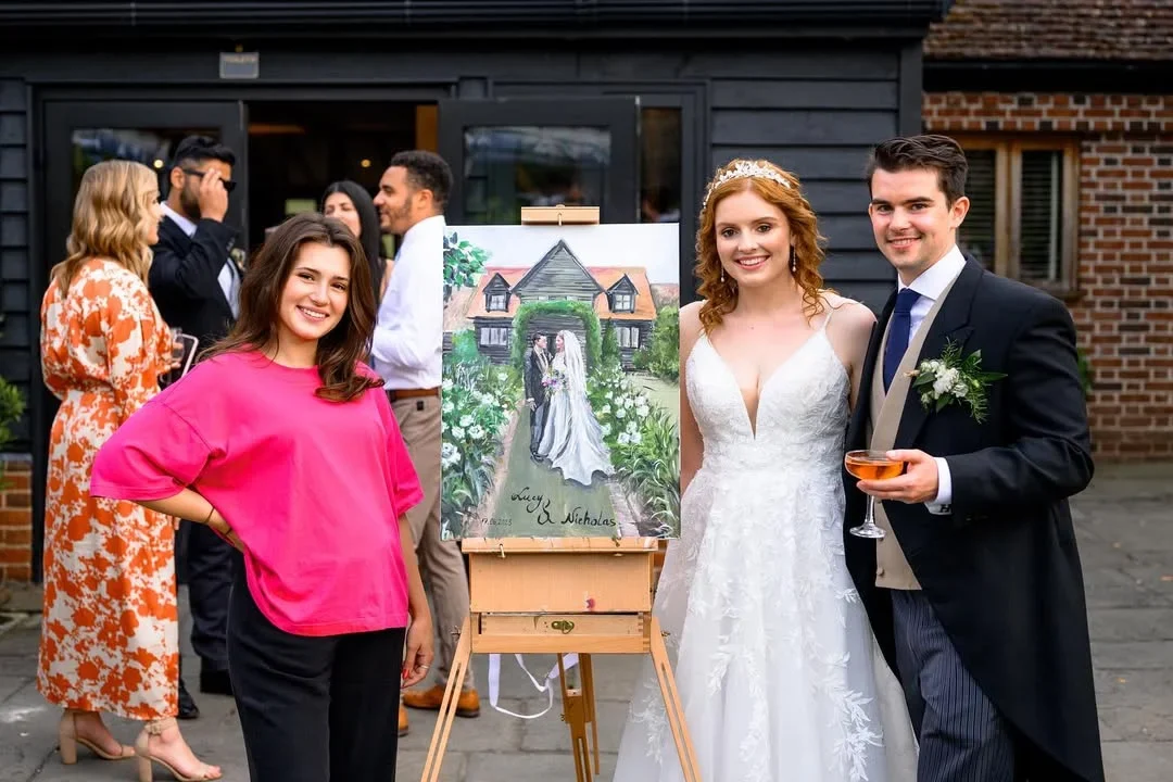 Romantic, Storytelling Live Wedding Painting by Krystyna - Image 1