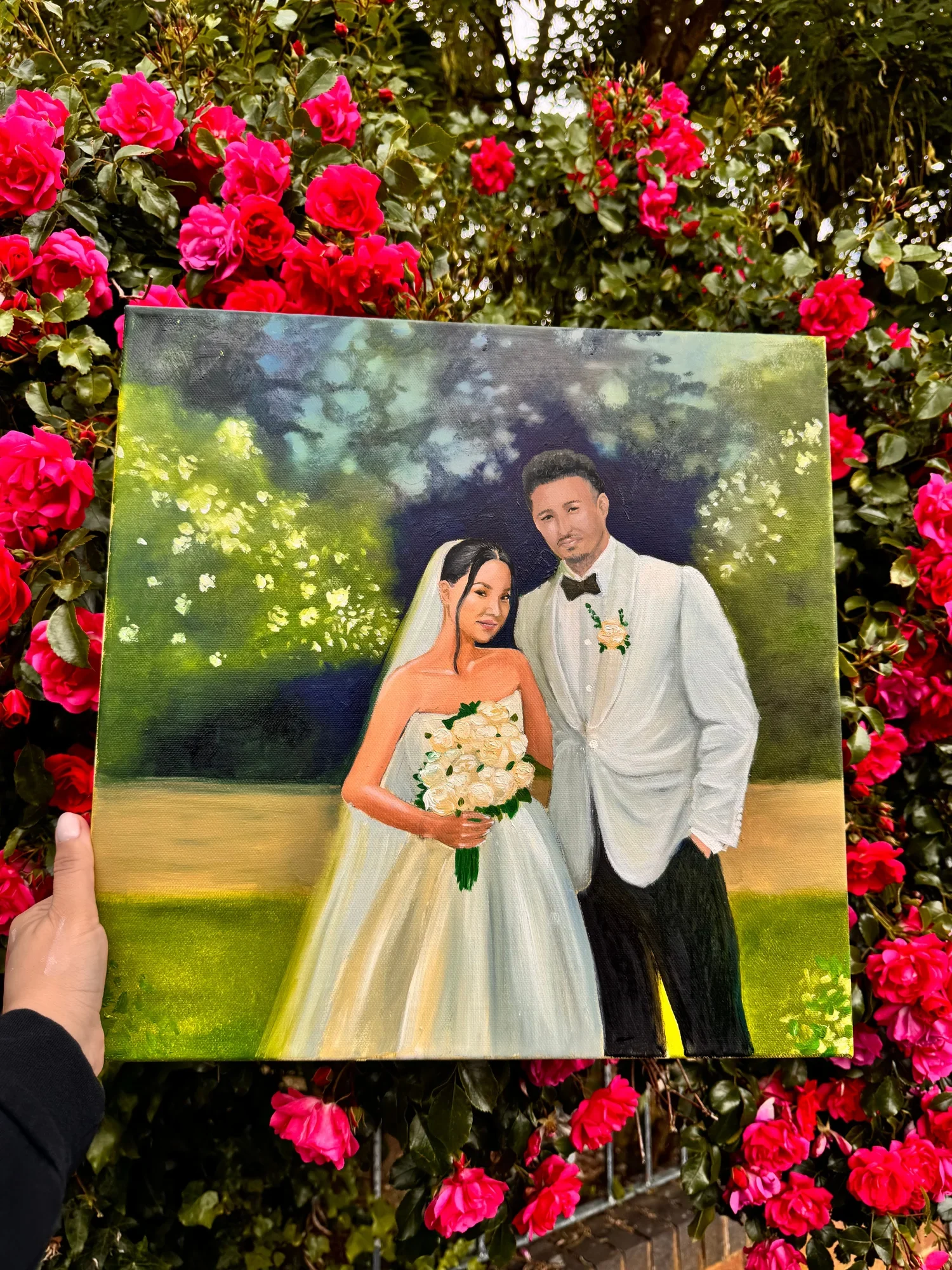 Elegant Live Wedding Painting by Roxana - Image 1