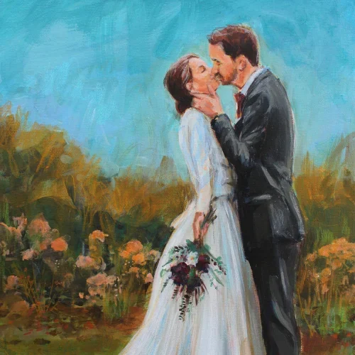Expressive Contemporary Wedding Portrait - Image 1