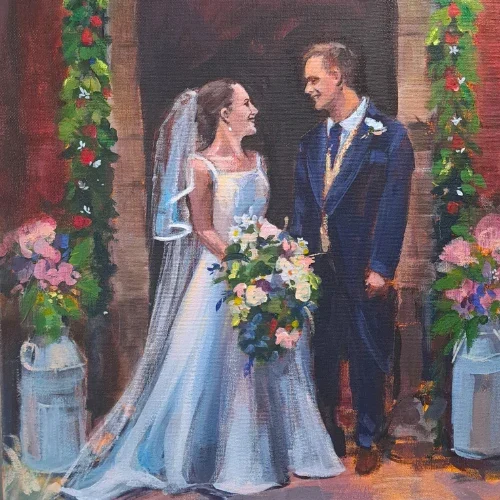 Painterly and Expressive Live Wedding Painting by Lydia - Image 1