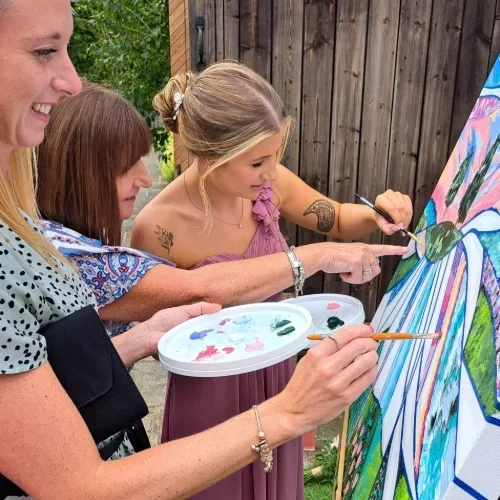 Fine Art Painted Guest Canvas - Collaborative painting experience artwork