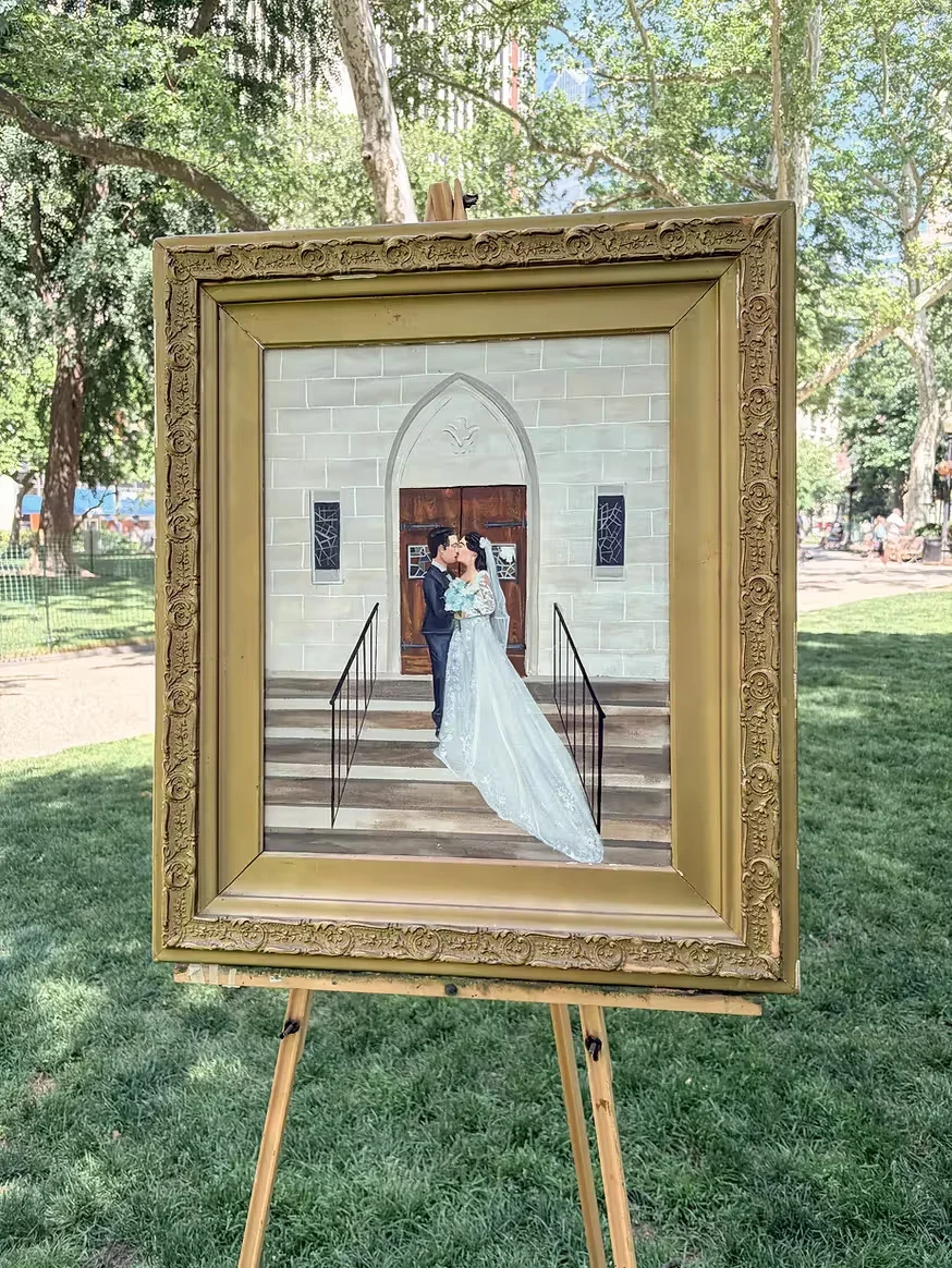 Heirloom-Quality Live Wedding Painting by Rachel - Image 1