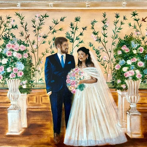 Live Wedding Painting on Canvas - Image 1