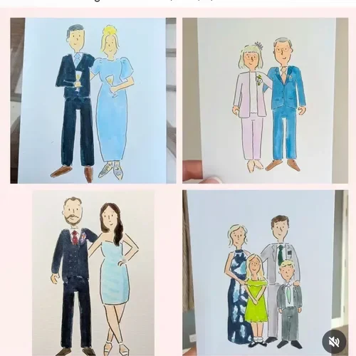 Guest Illustrations + Illustrated Place Settings by Michelle artwork