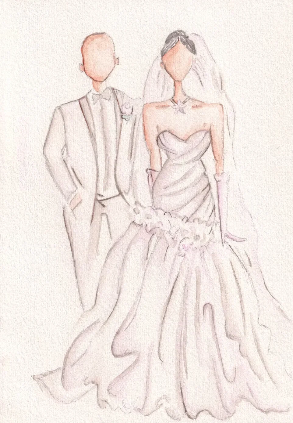 Elegant Live Guest Portraits (Watercolour) by Lola artwork