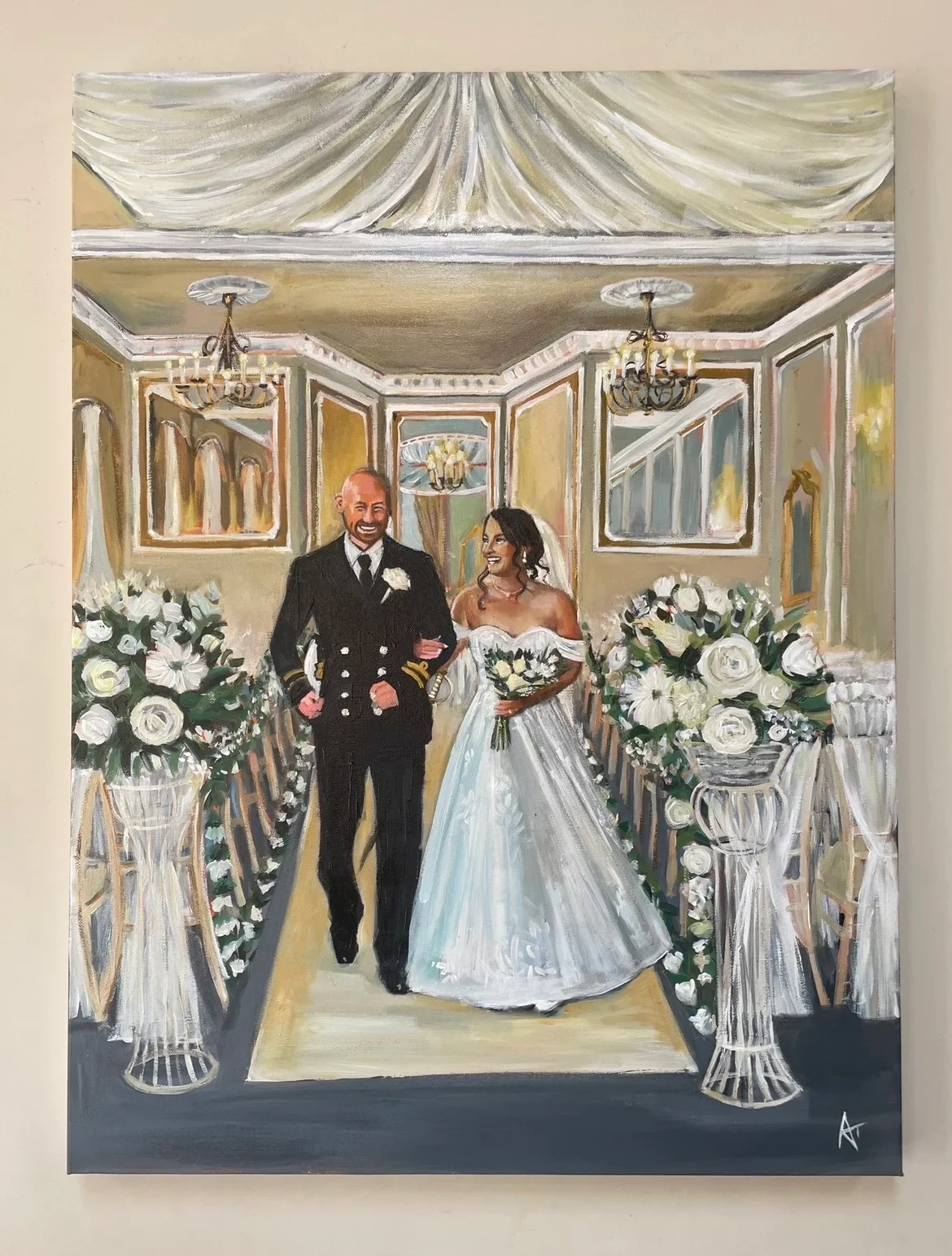 Romantic Live Wedding Painting with an Evening Reveal by Alice - Image 1