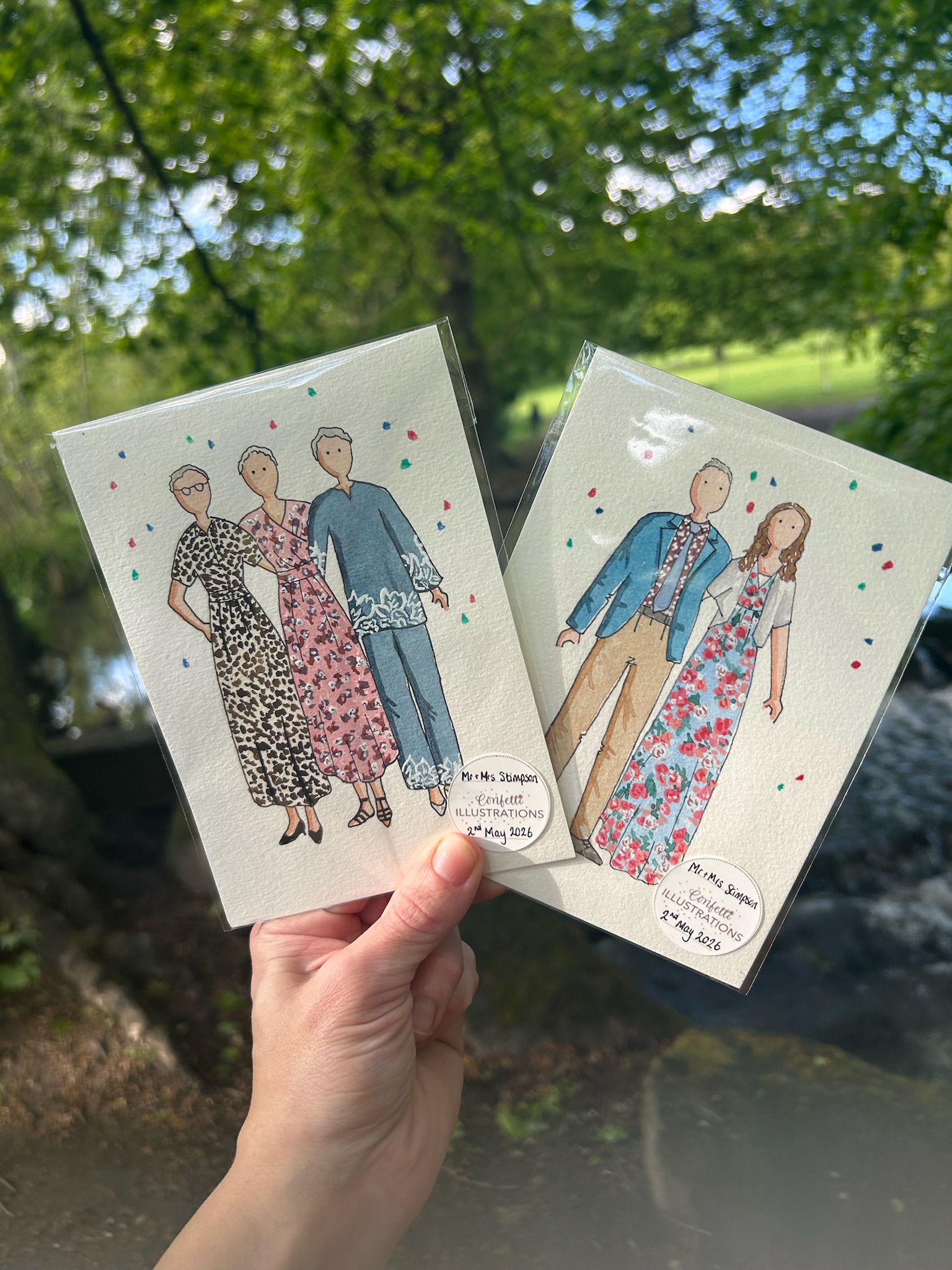 Live guest illustrations and couple/venue portrait by Katie & Annabel - Thumbnail 11