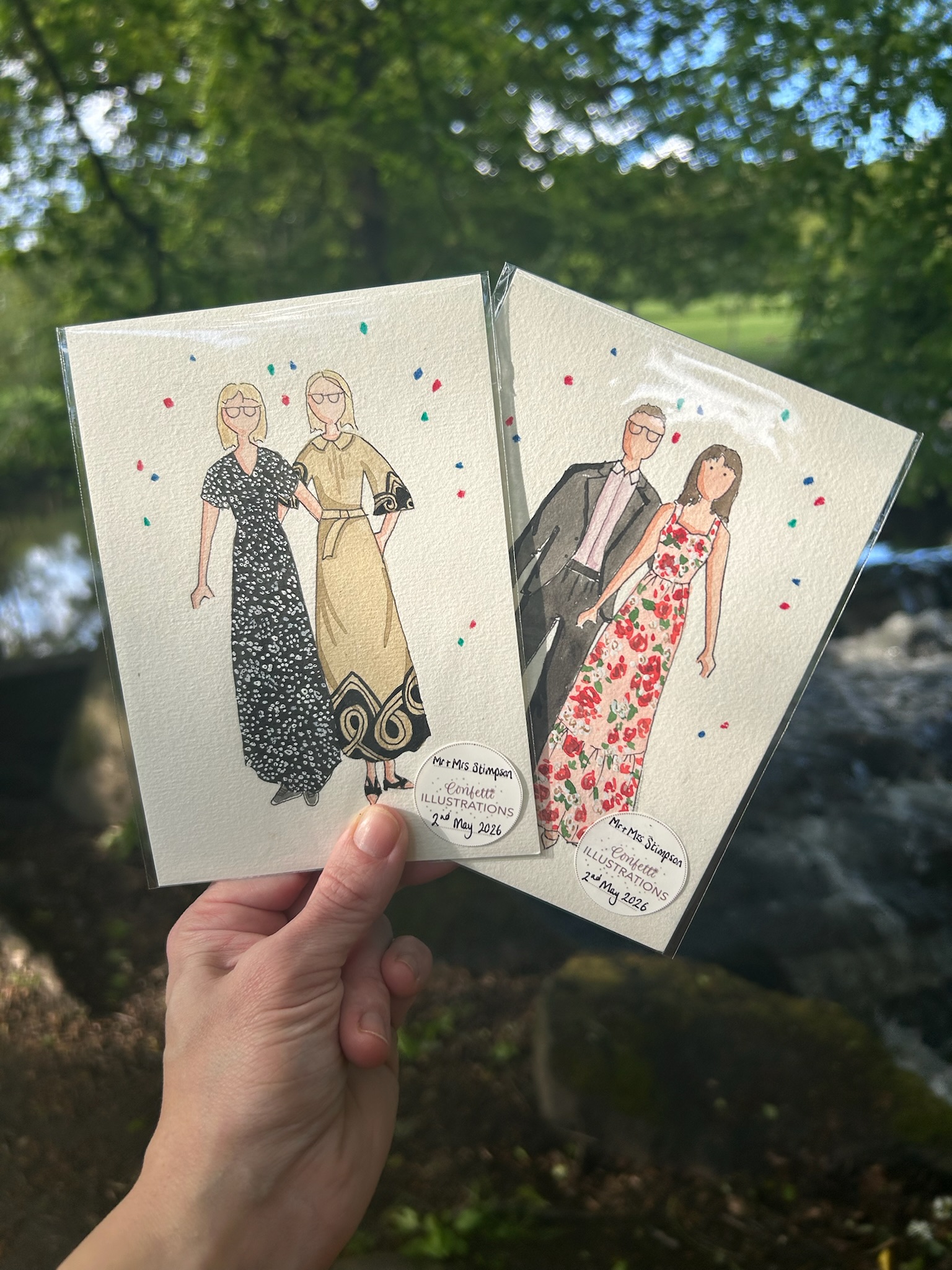 Live guest illustrations and couple/venue portrait by Katie & Annabel - Thumbnail 12