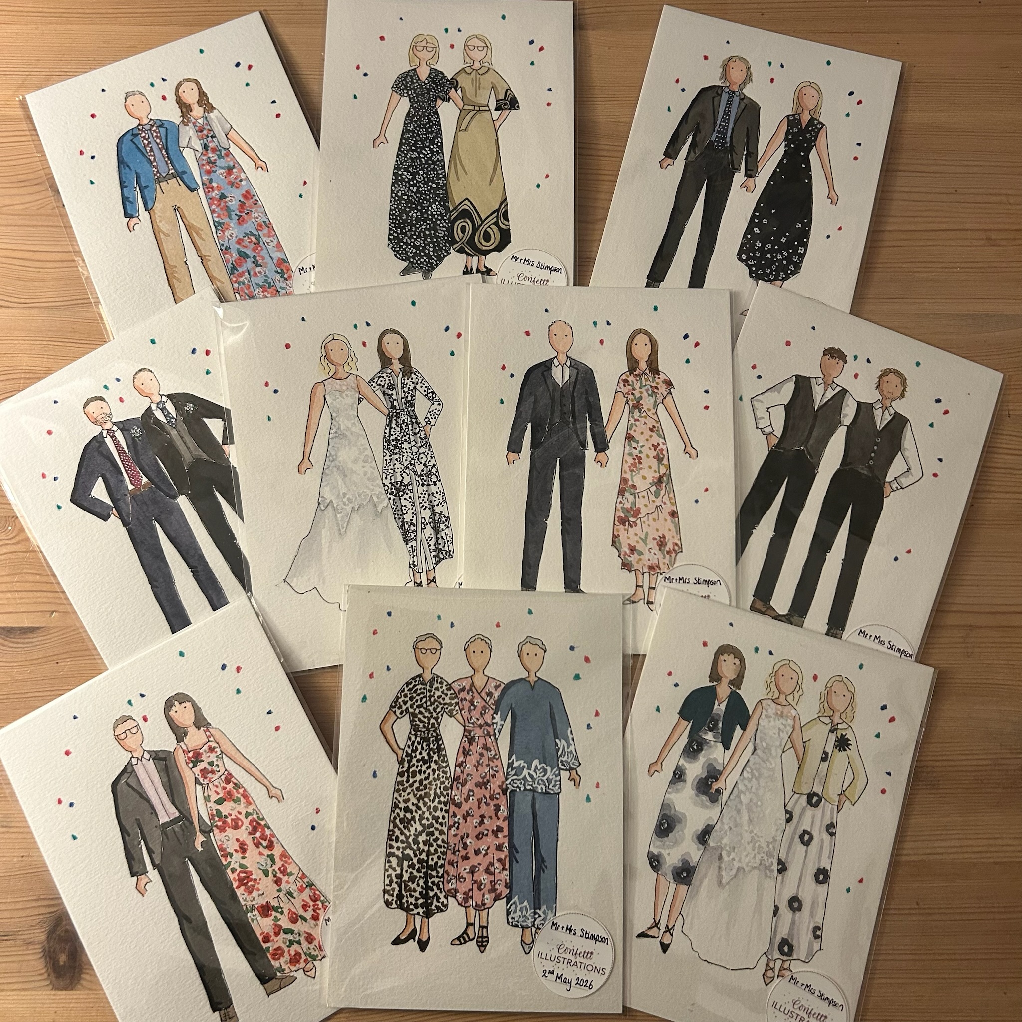 Live guest illustrations and couple/venue portrait by Katie & Annabel - Thumbnail 13