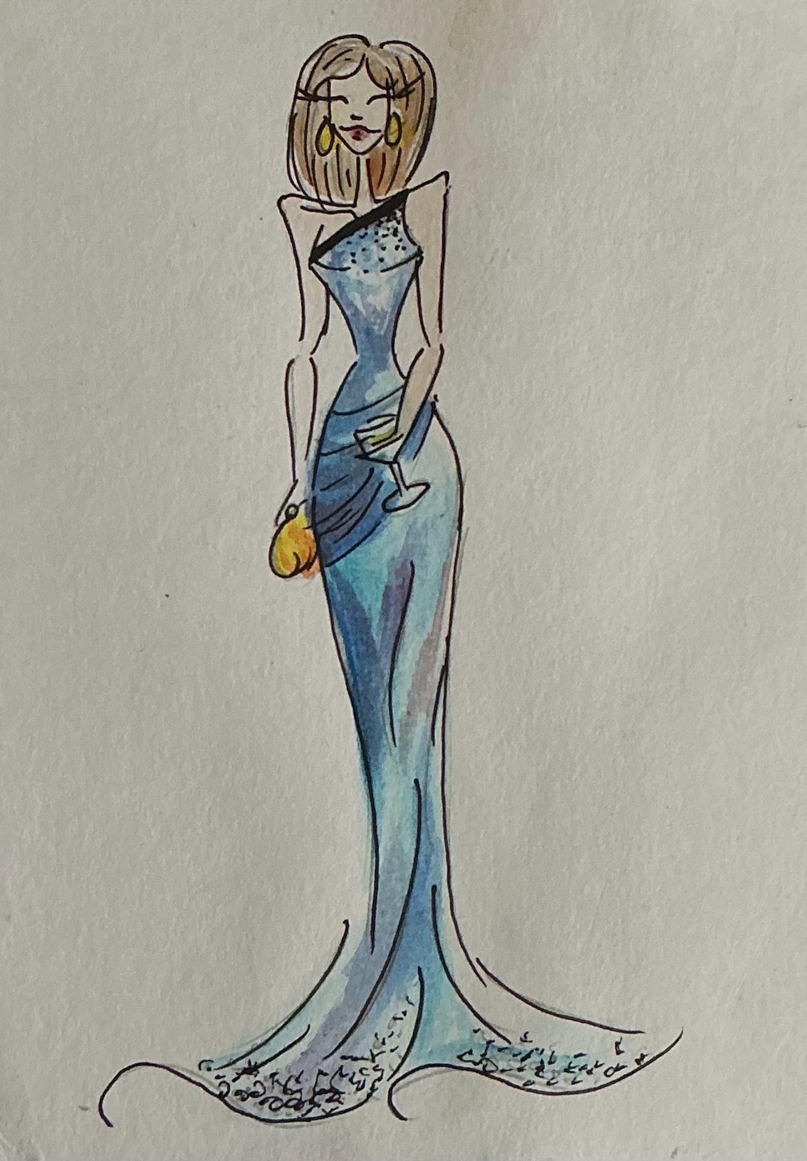Live Stylised Watercolour Wedding Guest Illustrations by Mary - Thumbnail 8