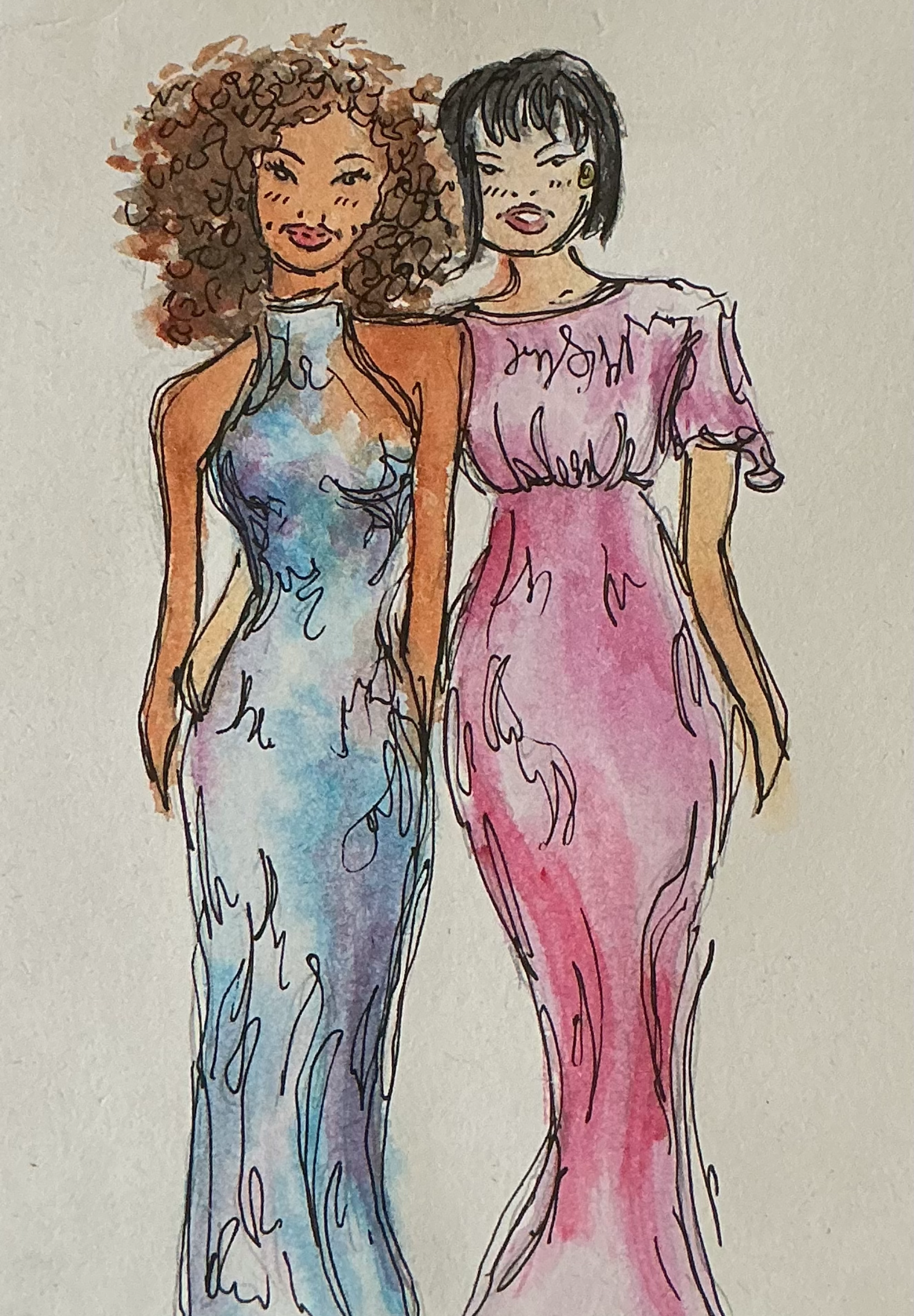 Live Stylised Watercolour Wedding Guest Illustrations by Mary - Thumbnail 6