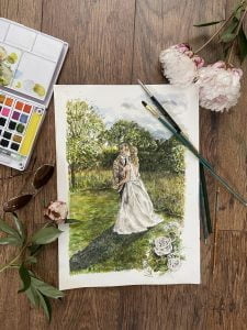 live wedding painting