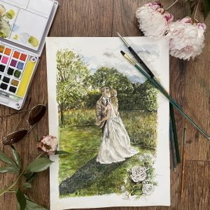 live wedding painting