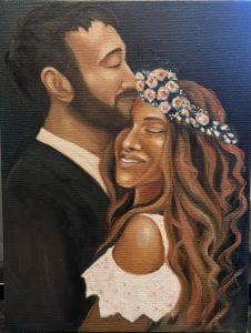 wedding couple painter