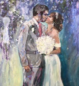 live wedding painting